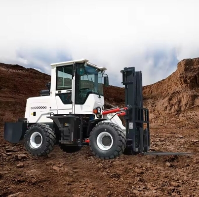 Articulated Ride-on Rough Terrain Fork Lift Trucks Mountain Forest Transport Off-Road Forklift