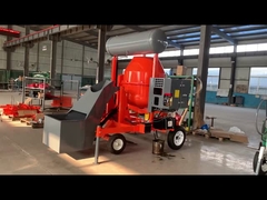 Máquina de mistura de concreto móvel de 4 rodas 350L Pequena máquina de mistura de concreto auto descarregável a gasolina diesel